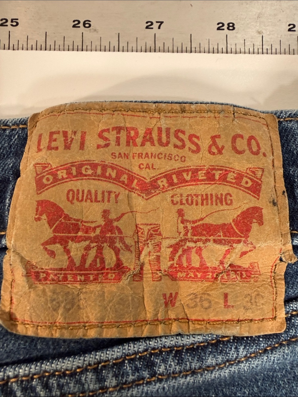 Levi's Men's Denim Straight Jeans in Medium Blue, 36 by 30 - Picture 2 of 11